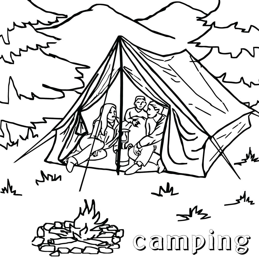 Camping Coloring Pages For Kids
 Camping Coloring Pages Learny Kids
