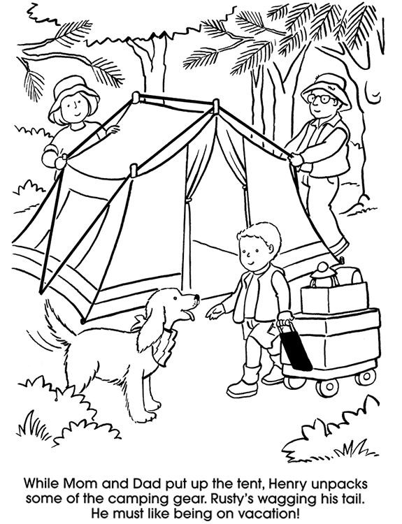Camping Coloring Pages For Kids
 camping coloring pages