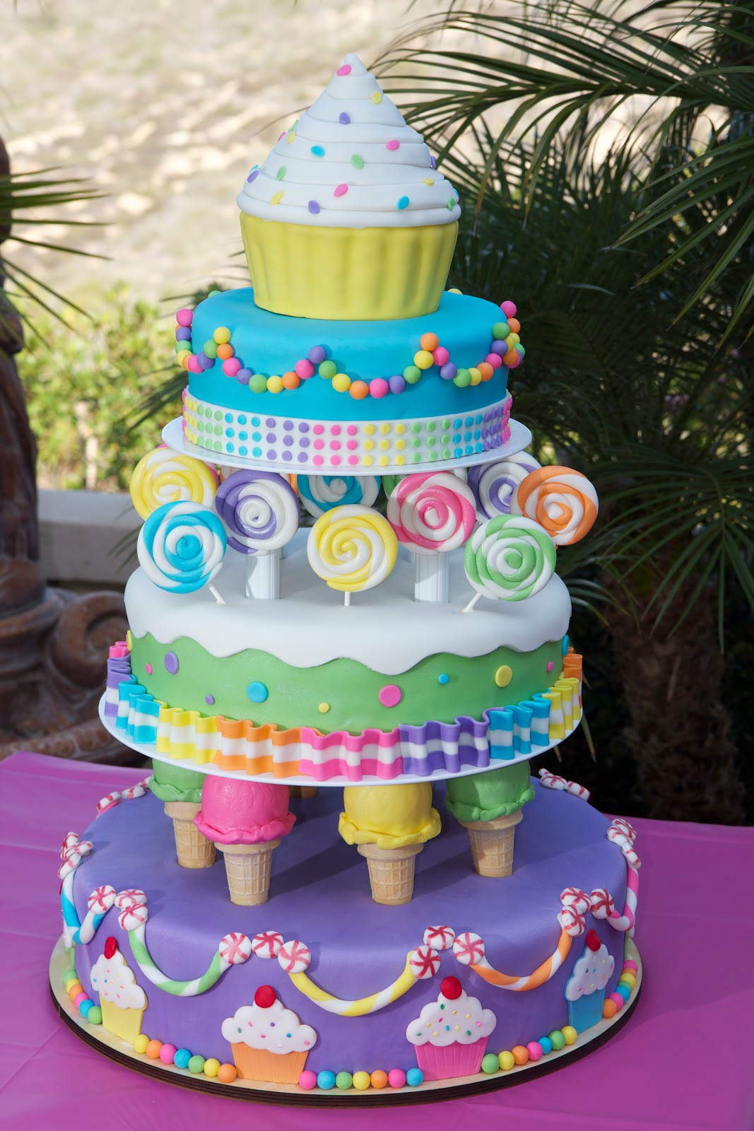 Candy Birthday Cakes
 Kaylynn Cakes Candyland themed Birthday Cake