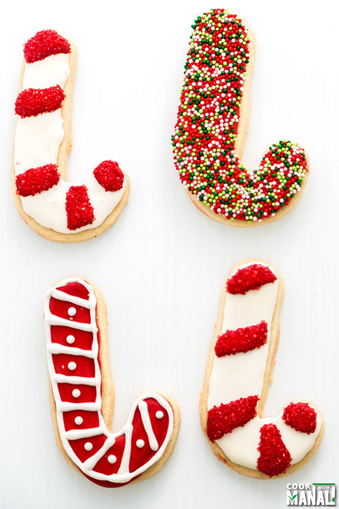 Candy Cane Sugar Cookies
 Christmas Sugar Cookies Cook With Manali