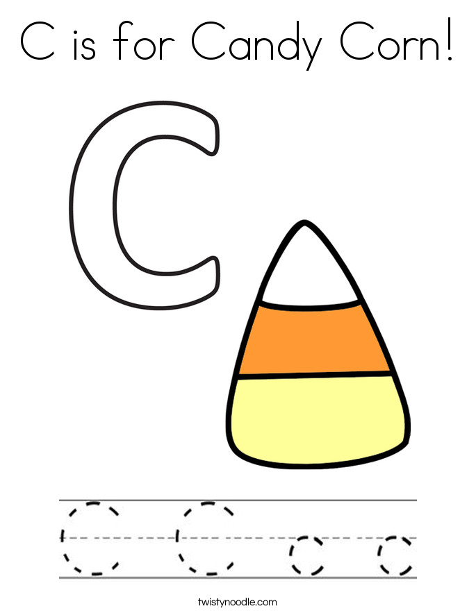 Candy Corn Coloring Pages
 C is for Candy Corn Coloring Page Twisty Noodle