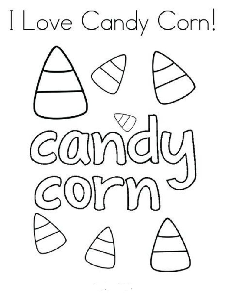 Candy Corn Coloring Pages
 Halloween Coloring Pages For Kids