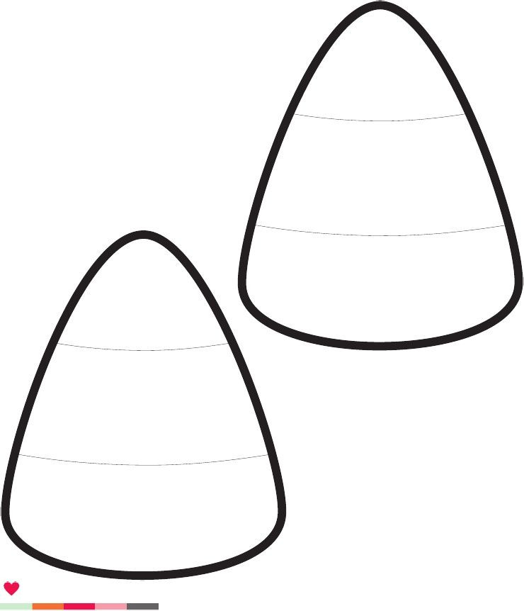 Candy Corn Outline
 Candy Corn Cookie Template