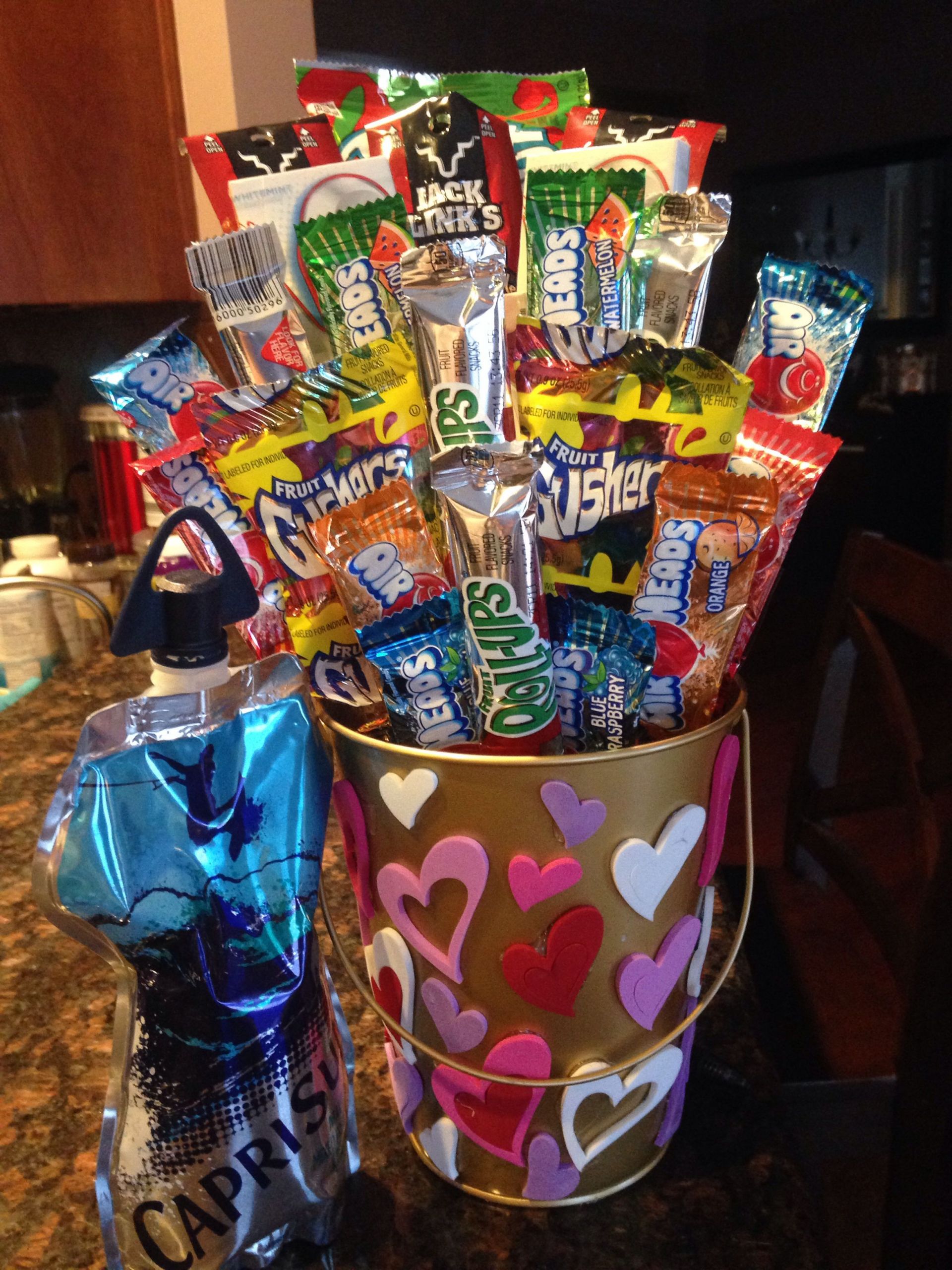 Candy Gift Ideas For Boyfriend
 My boyfriends candy basket for valentines day ️
