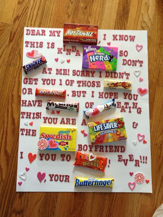 Candy Gift Ideas For Boyfriend
 Cheap and Easy Handmade Valentines Gifts for Boyfriend