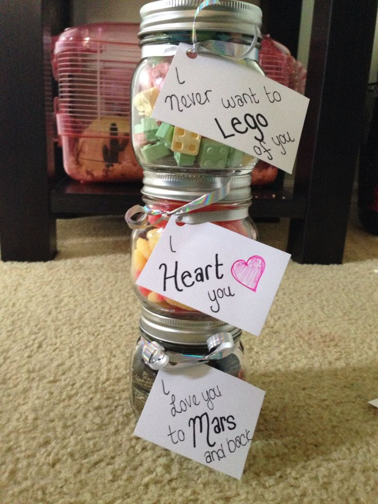 Candy Gift Ideas For Boyfriend
 Cute homemade candy jar presents for boyfriend