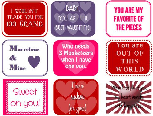 Candy Sayings For Valentines Day
 Candy Bar Sweet Sayings for Valentines