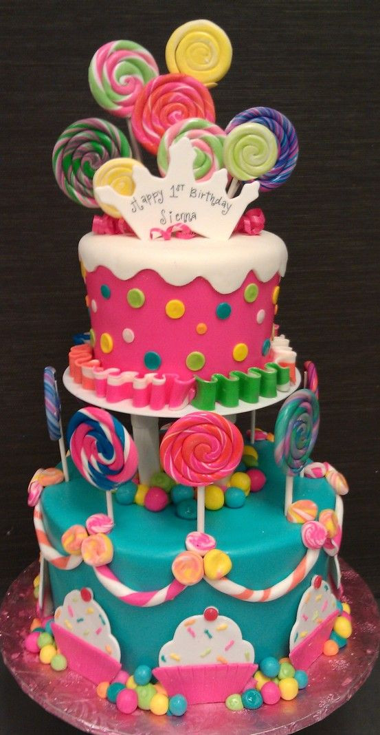 Candyland Birthday Cakes
 Candyland cake sugar rush party ideas