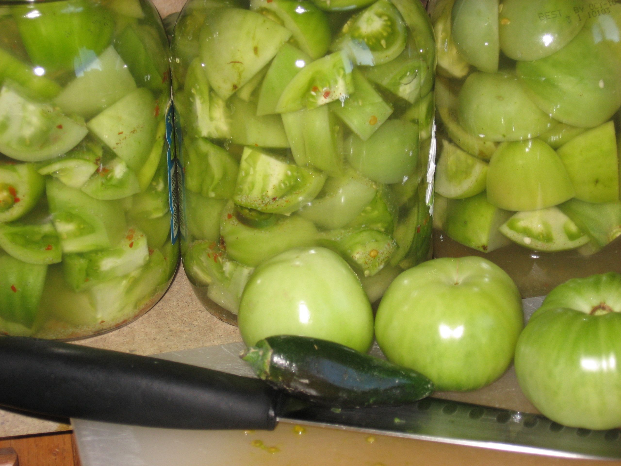 Canning Green Tomato
 Pickled Green Tomatoes