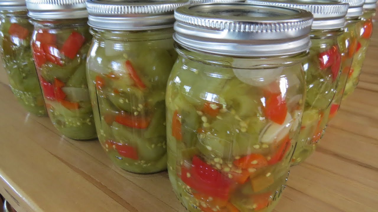 Canning Green Tomato
 Canning Pickled Green Tomato Pepper Mix