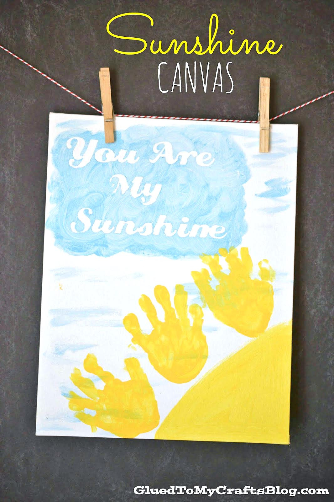 Canvas Crafts For Toddlers
 Handprint Sunshine Canvas