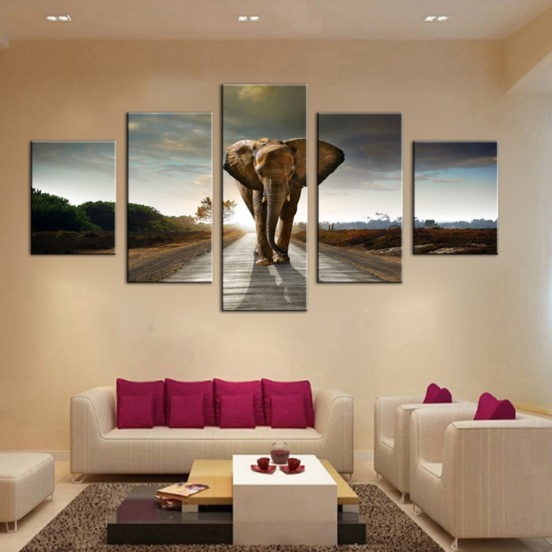 Canvas Painting For Living Room
 Elephant Home Decoration Wall For Living Room Art
