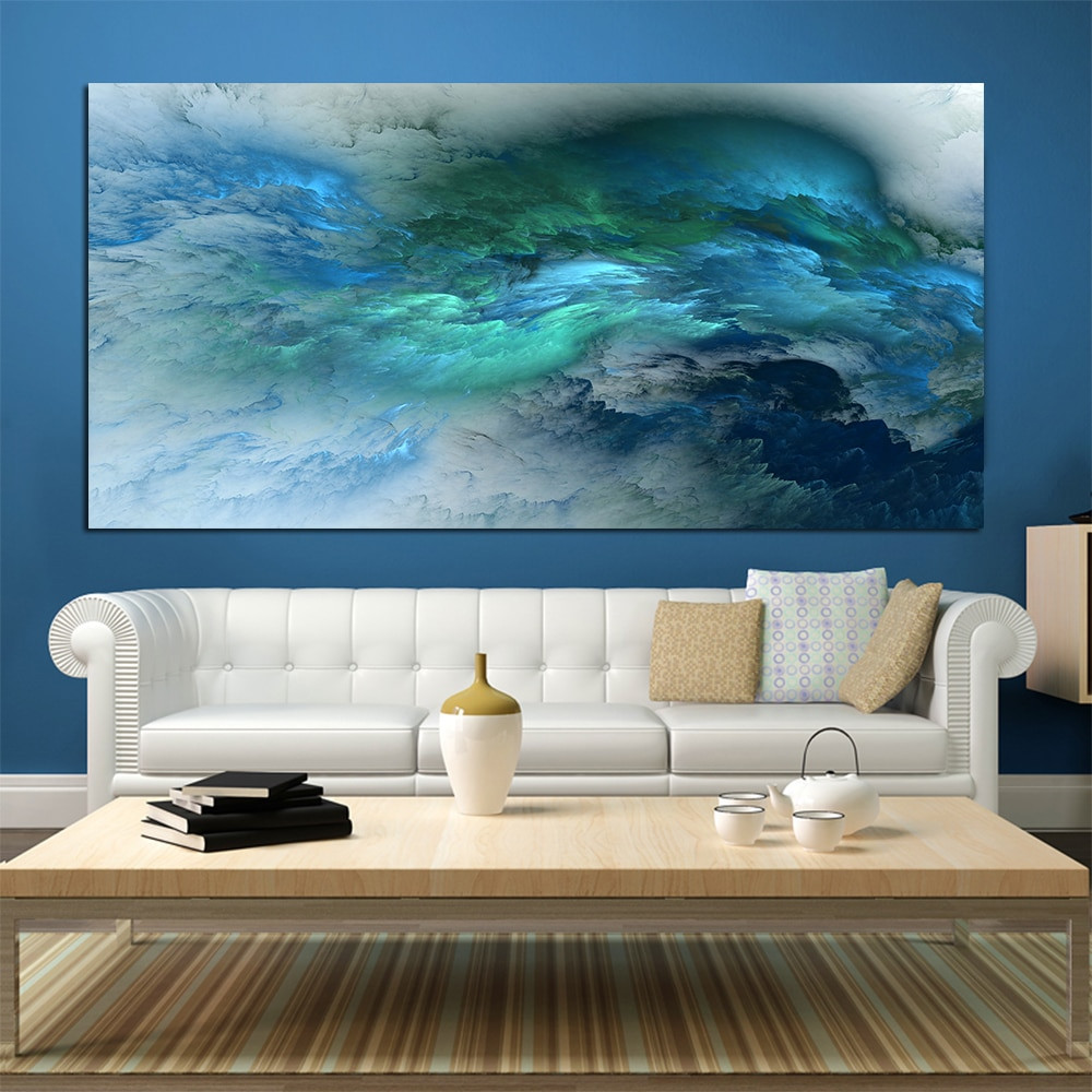 Canvas Painting For Living Room
 Wangart Abstract Colors Unreal Canvas Art Wall Painting