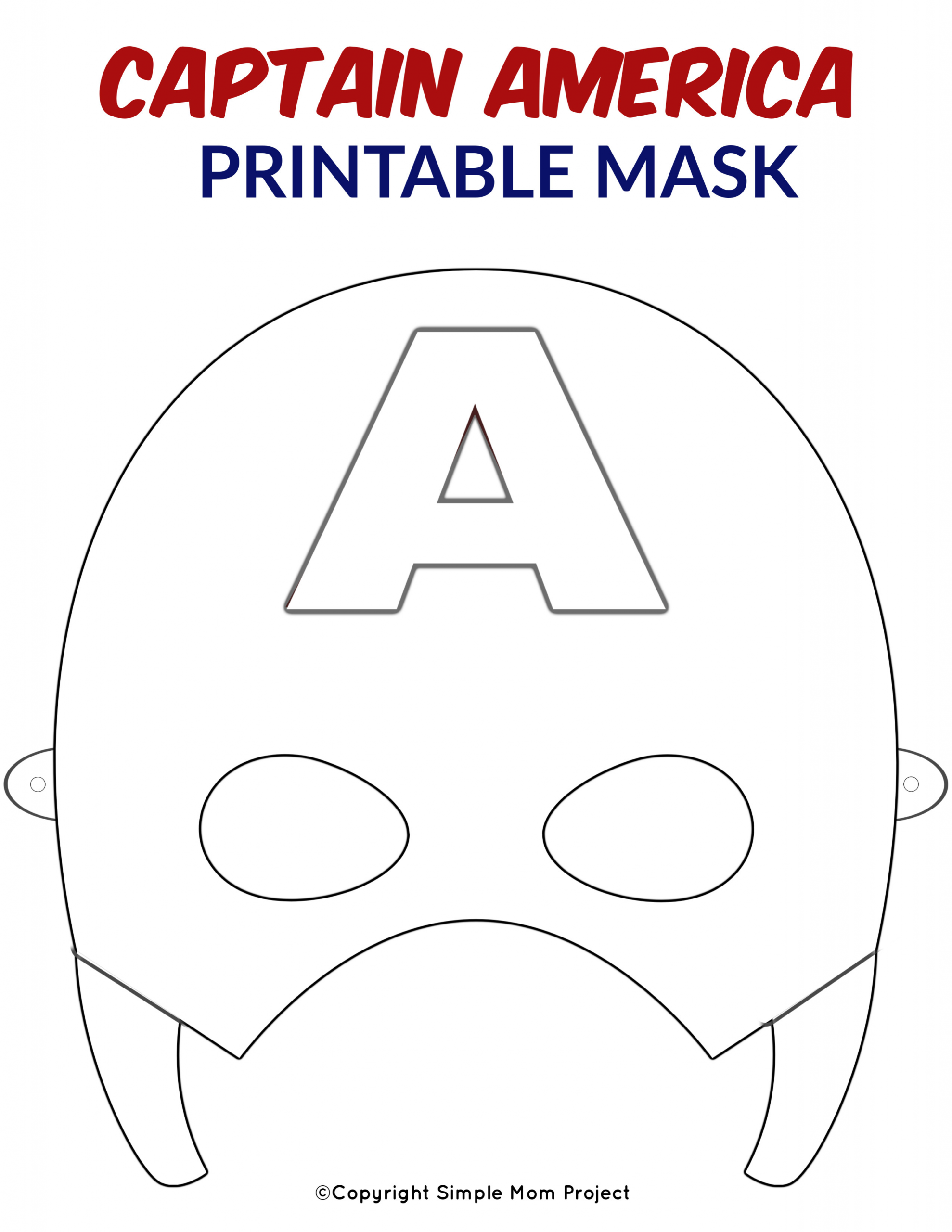 Captain America Mask DIY
 Free Printable Superhero Face Masks for Kids Simple Mom