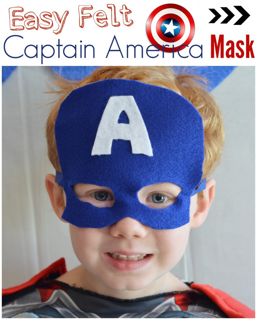 Captain America Mask DIY
 Super Simple Felt Captain America Mask Eclectic Momsense
