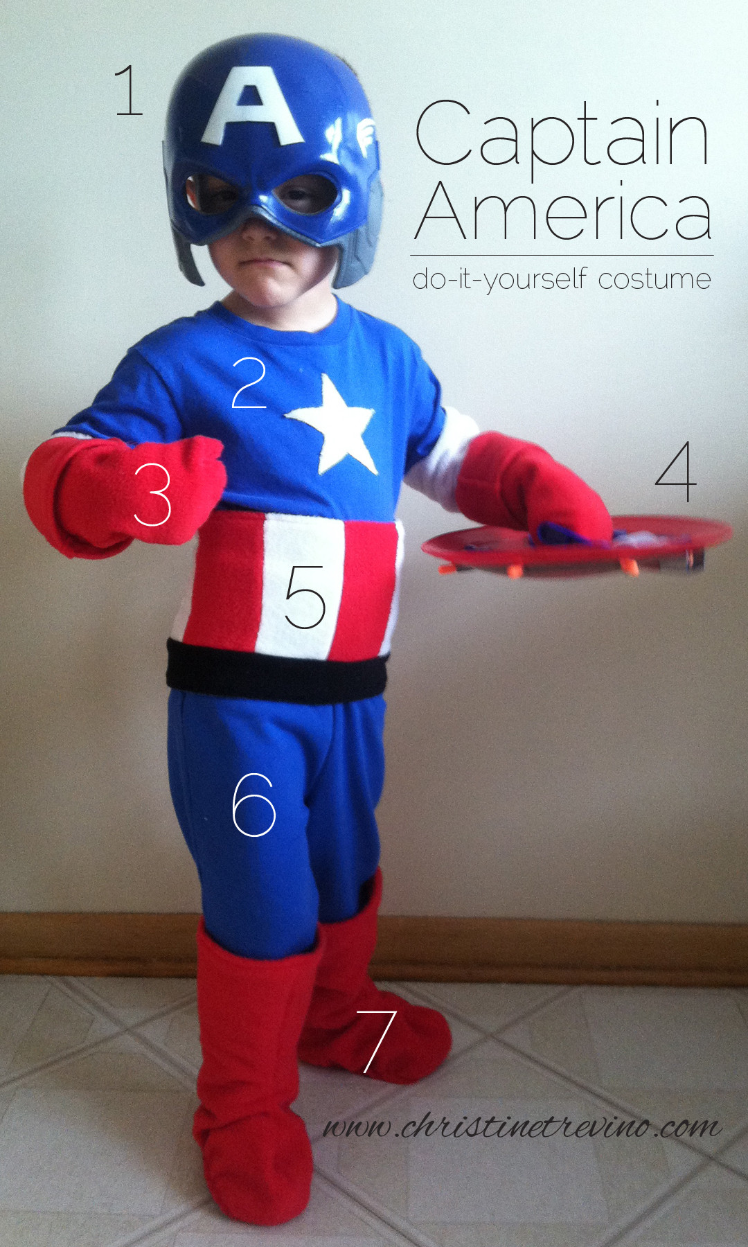 Captain America Mask DIY
 Captain America Costume Christine Trevino