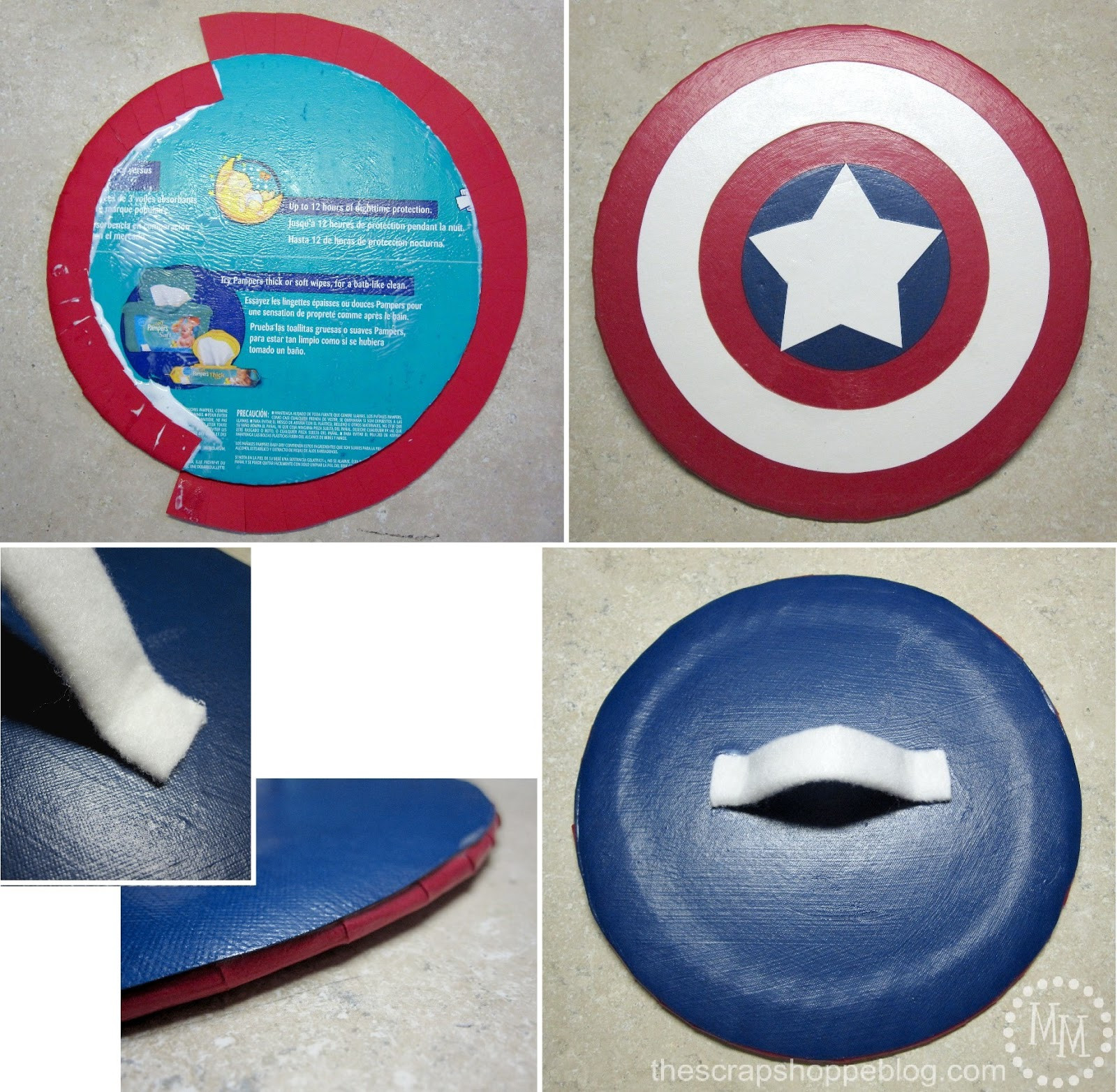 Captain America Mask DIY
 DIY Captain America & Thor Costumes The Scrap Shoppe