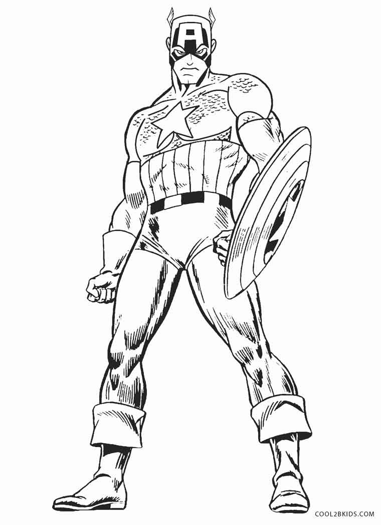 Captain America Printable Coloring Pages
 Free Printable Captain America Coloring Pages For Kids