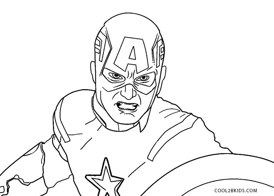 Captain America Printable Coloring Pages
 Free Printable Captain America Coloring Pages For Kids