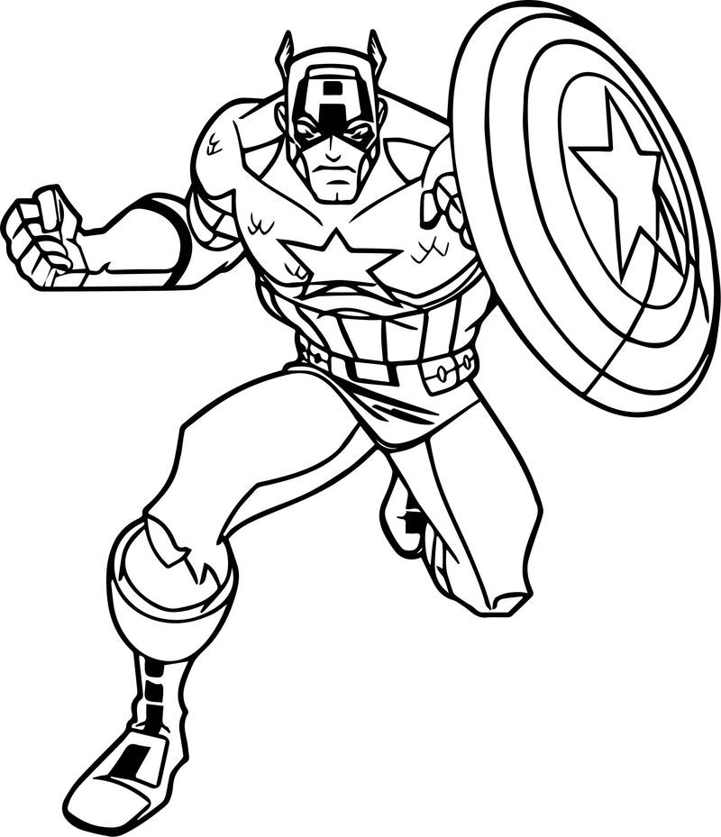 Captain America Printable Coloring Pages
 Avengers Captain America Coloring Page Printable