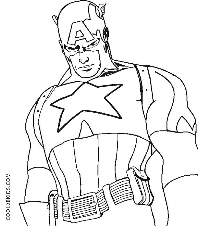 Captain America Printable Coloring Pages
 Free Printable Captain America Coloring Pages For Kids