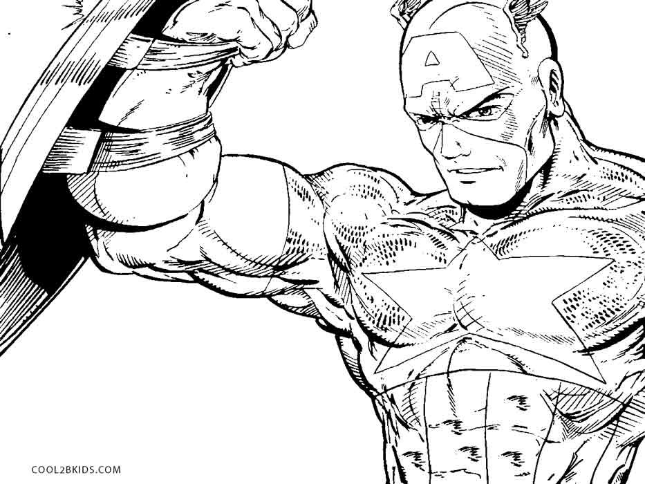 Captain America Printable Coloring Pages
 Free Printable Captain America Coloring Pages For Kids