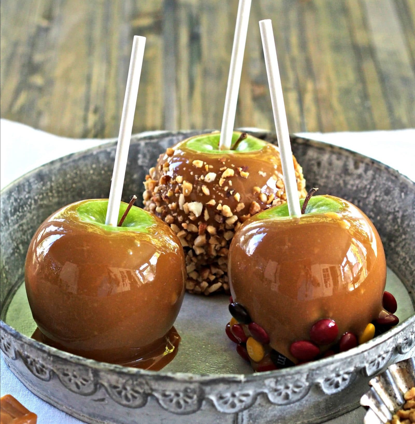 Caramel Candy Apples
 Classic Caramel Apples Simply Sated