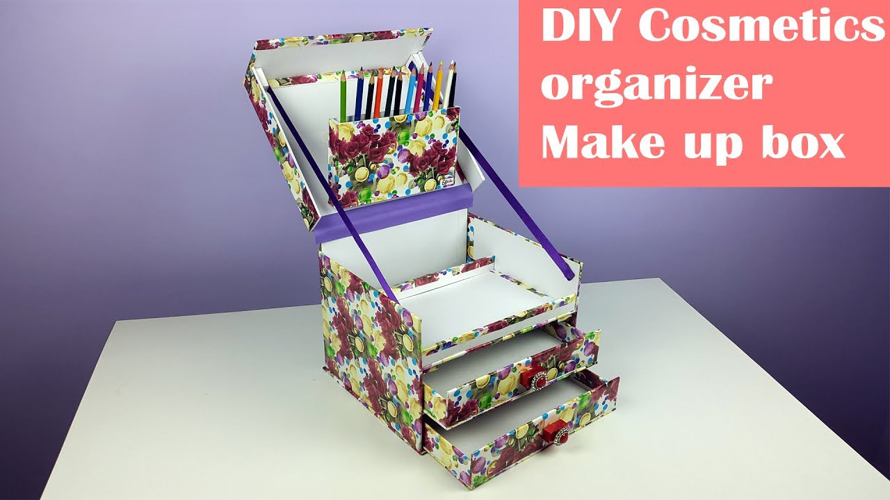 Cardboard Organizer DIY
 DIY make up organizer jewelry box organizer using