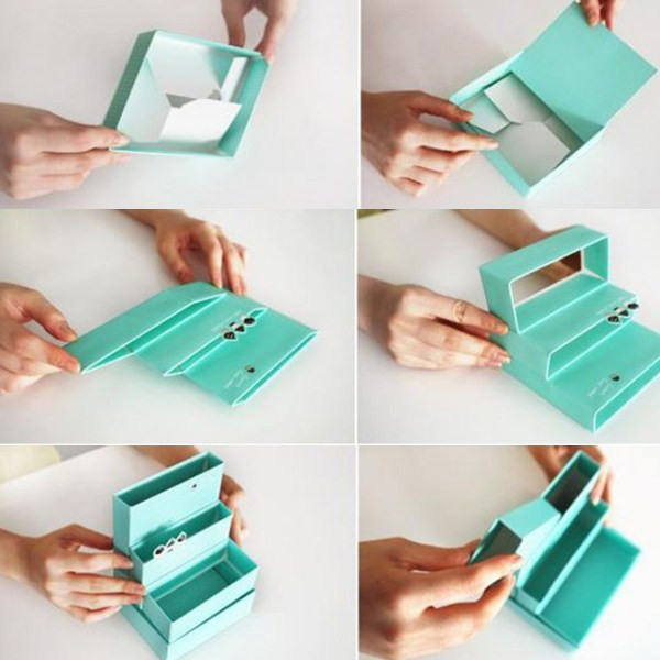 Cardboard Organizer DIY
 DIY Cardboard Paper Jewelry Organizer Receive Storage Boxs