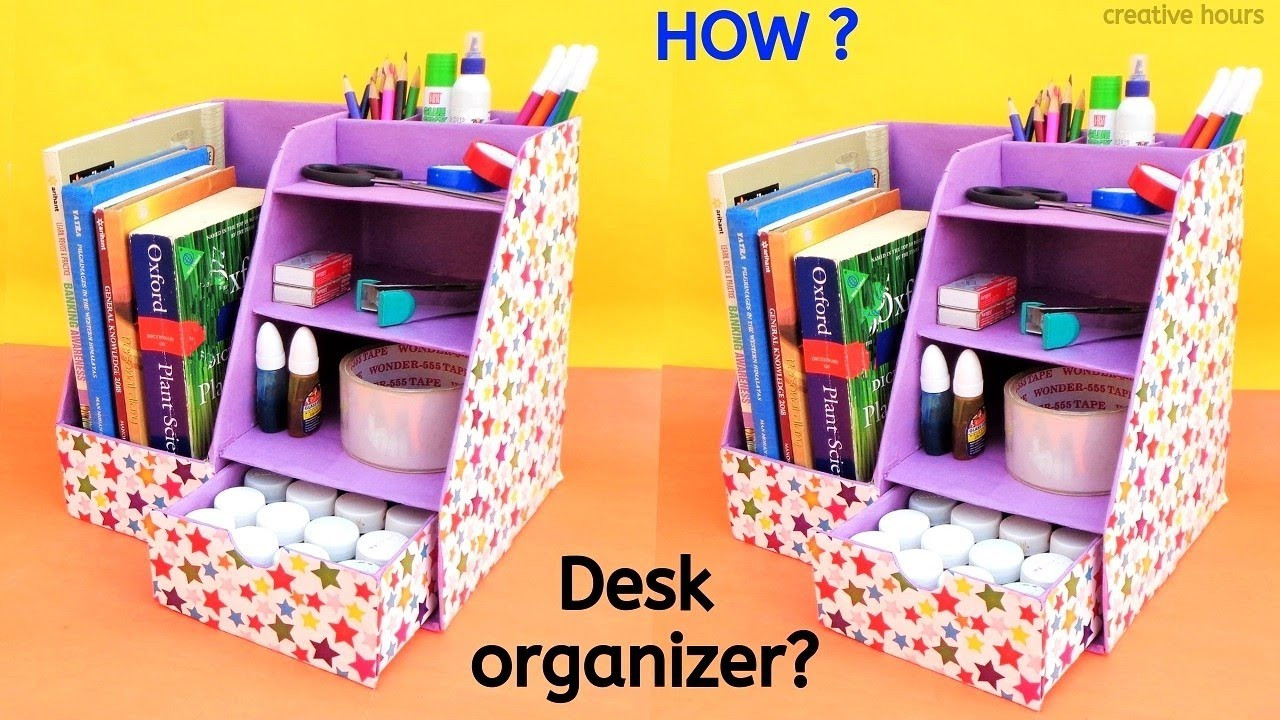 Cardboard Organizer DIY
 DIY How to make Desk Organizer from Cardboard Box