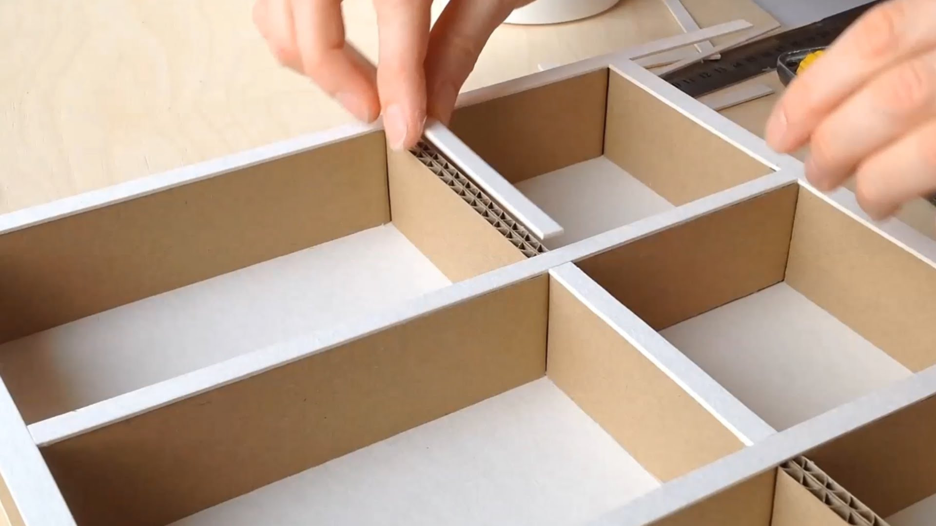 Cardboard Organizer DIY
 Learn How to Make a DIY Cardboard Desktop File Organizer
