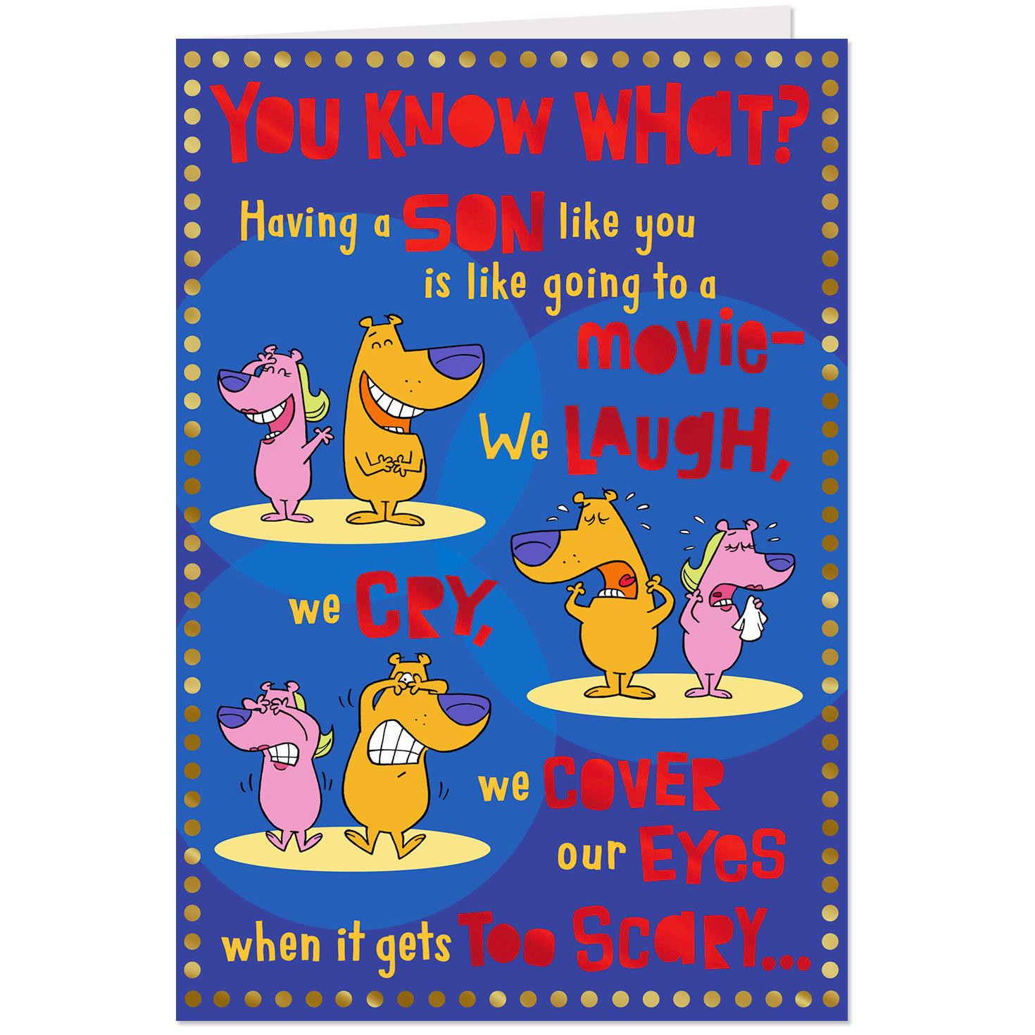 Cards For Birthday
 Like a Movie Funny Birthday Card for Son Greeting Cards
