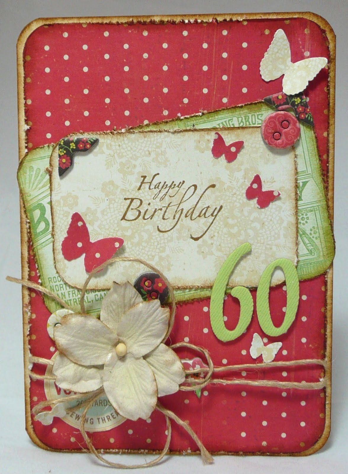 Cards For Birthday
 mel s creations 60th Birthday Card