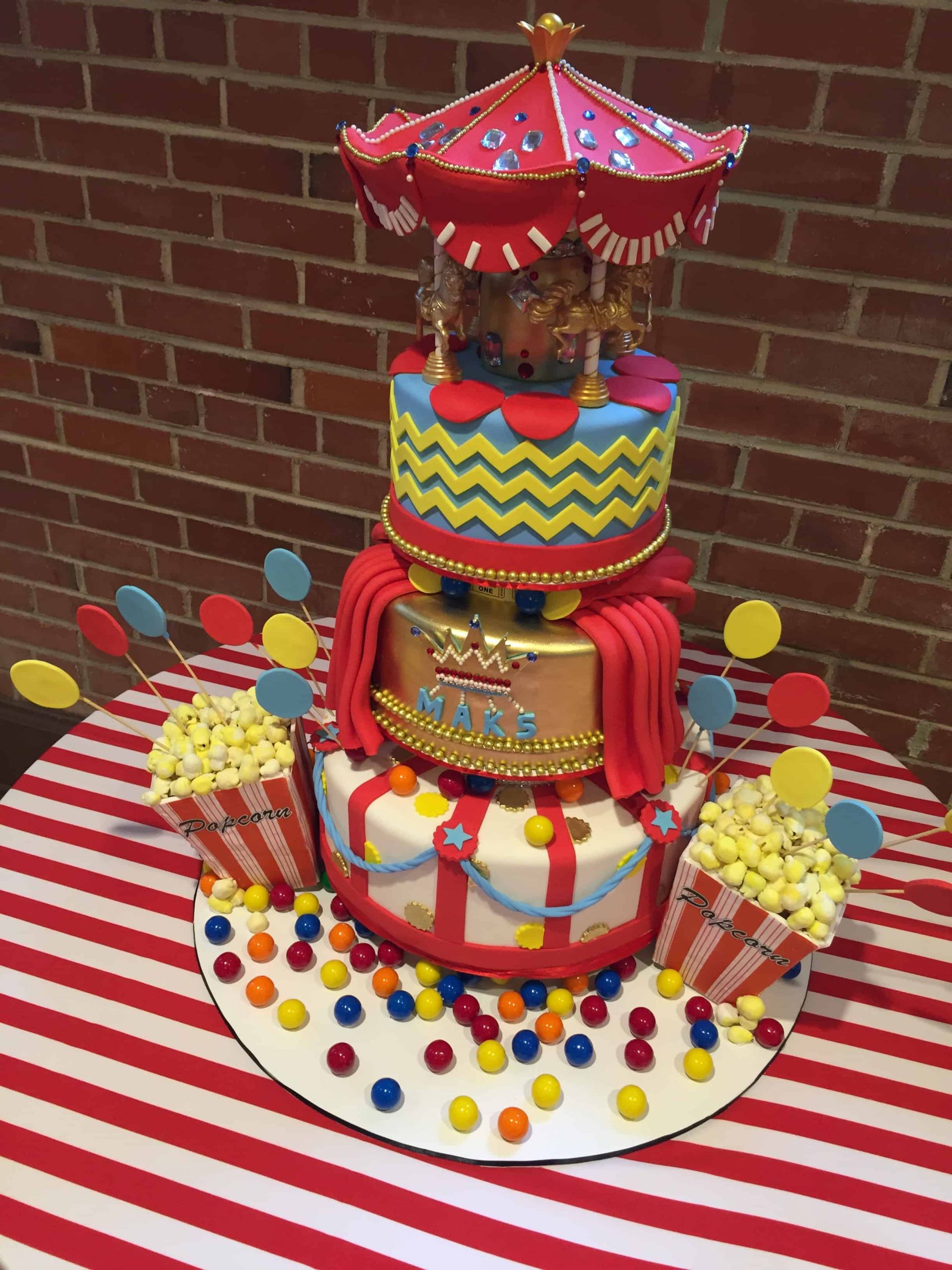 Carnival Themed Birthday Cakes
 Carnival Theme Birthday Cake in Denver The Makery Cake Co