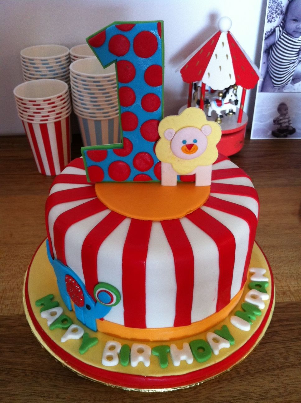 Carnival Themed Birthday Cakes
 carnival themed first birthday cake