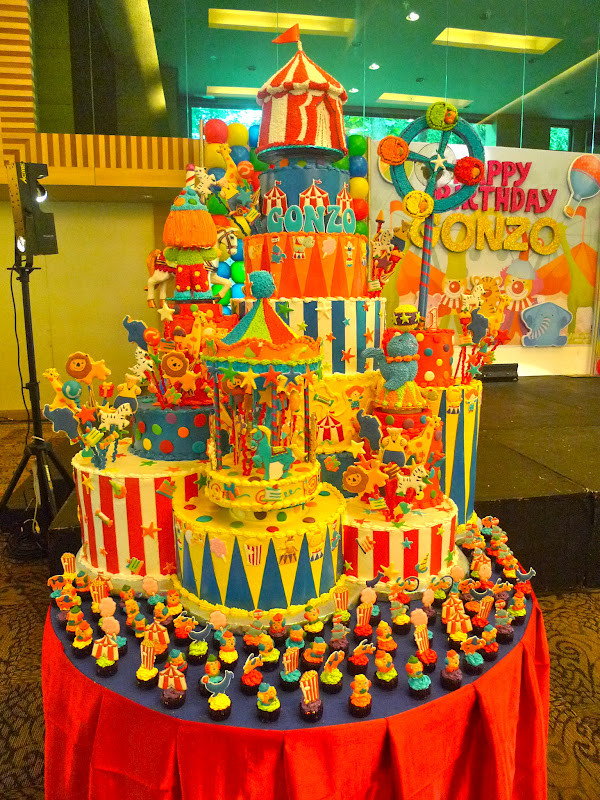 Carnival Themed Birthday Cakes
 Nikki s Nurturance A Towering Carnival Cake and Custom
