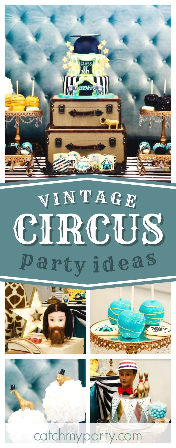 Carnival Themed Graduation Party Ideas
 Vintage Circus Graduation End of School "Bryana The