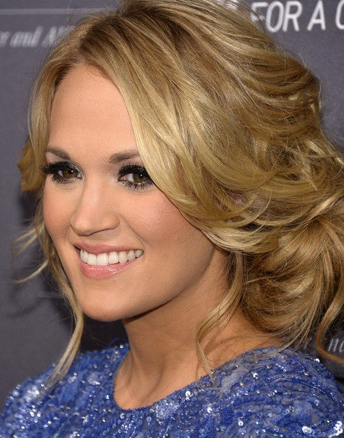 Carrie Underwood Updo Hairstyle
 Carrie Underwood Long Hairstyle Messy Updo Pretty Designs