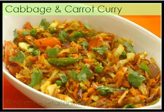Carrot Recipes Indian
 Cabbage & Carrot Curry North Indian Style Recipe