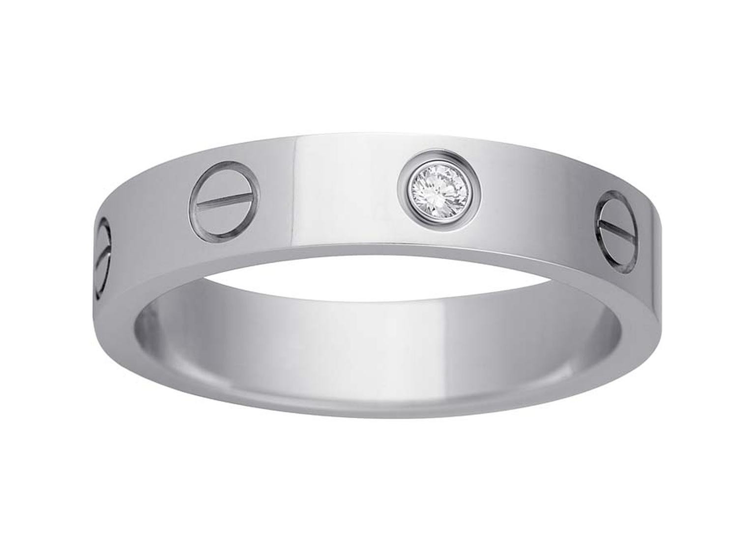 Cartier Wedding Bands Mens
 LOVE platinum and diamond wedding band Cartier