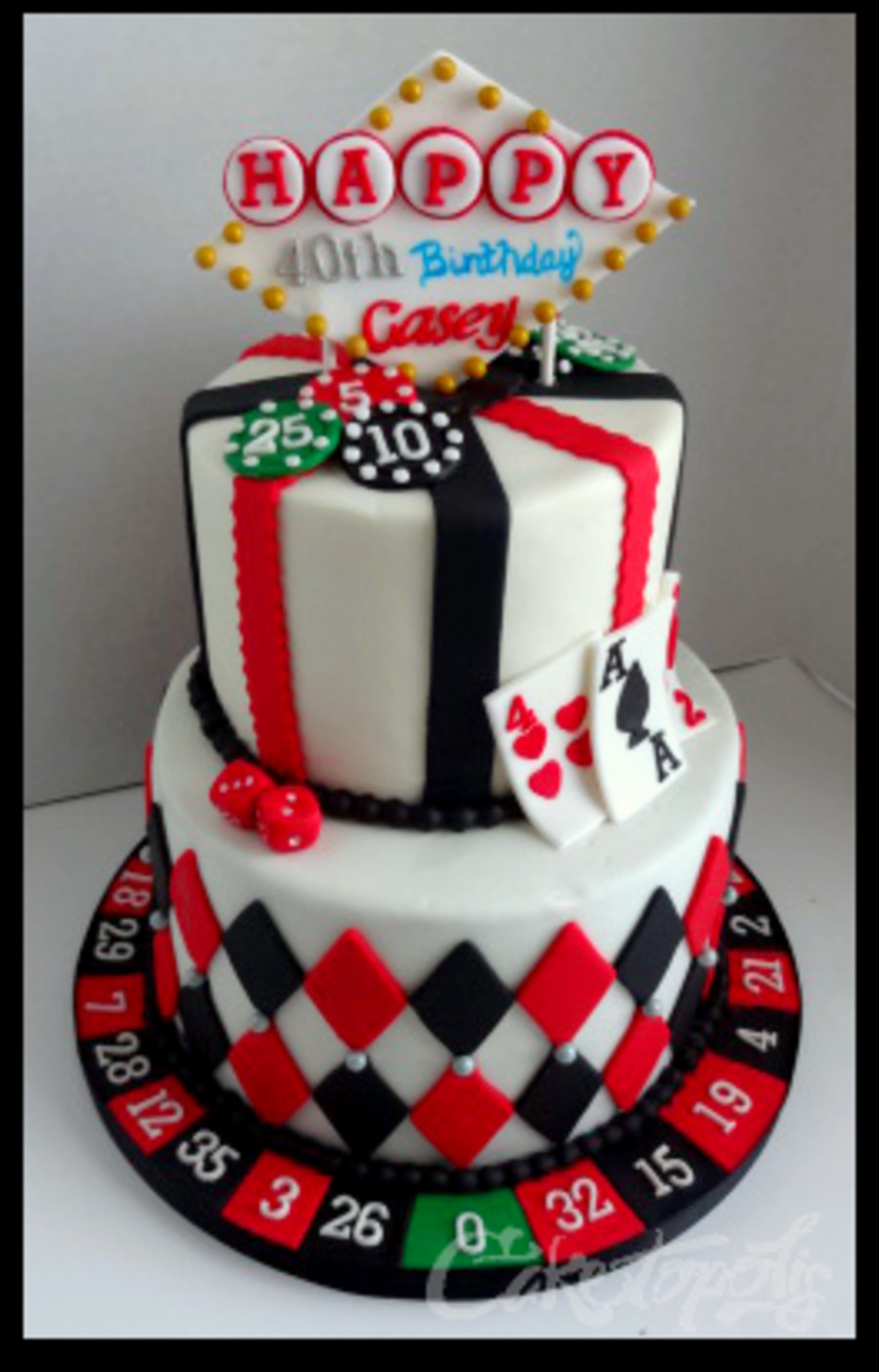 Casino Birthday Cakes
 Casino Night Birthday Cake CakeCentral