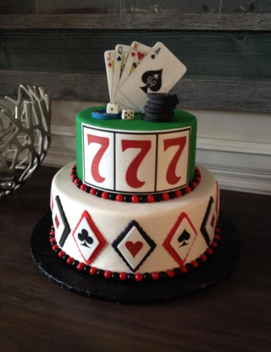 Casino Birthday Cakes
 Casino Themed Grooms Cake CakeCentral