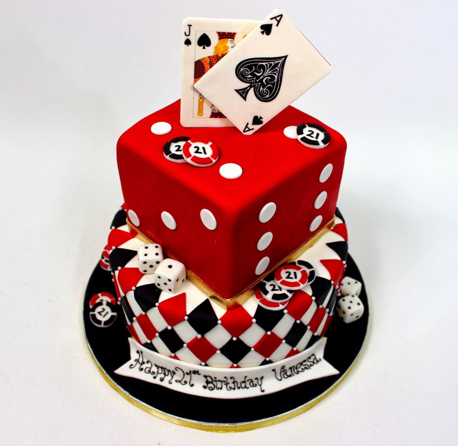 Casino Birthday Cakes
 The Sensational Cakes CASINO BLACK JACK THEME 21ST