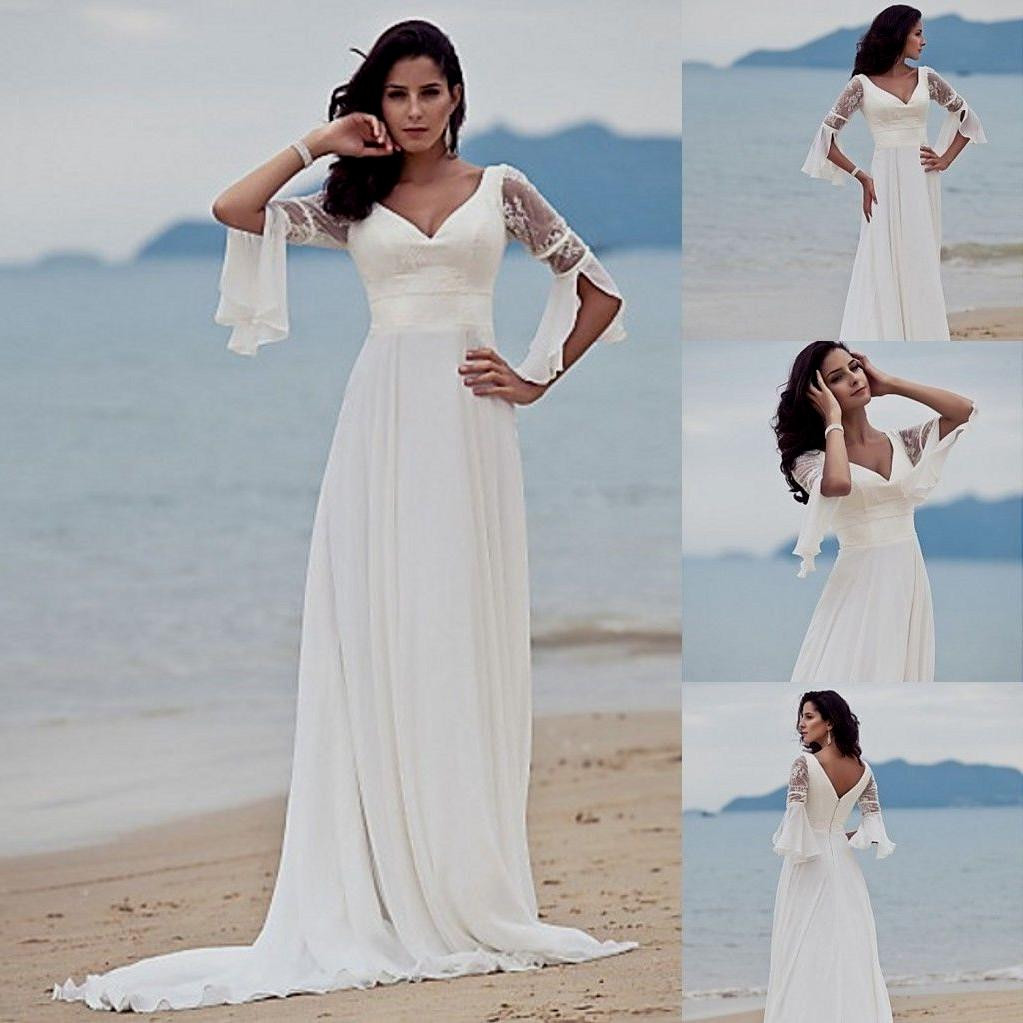 Casual Beach Wedding Dress
 White beach wedding dresses casual San goTowingca