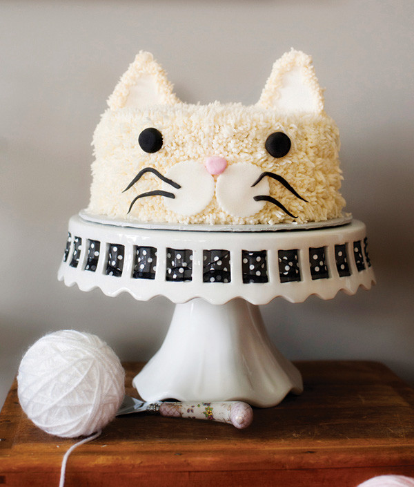Cat Birthday Cakes
 Darling Kitty Cat Birthday Luncheon Party Hostess with