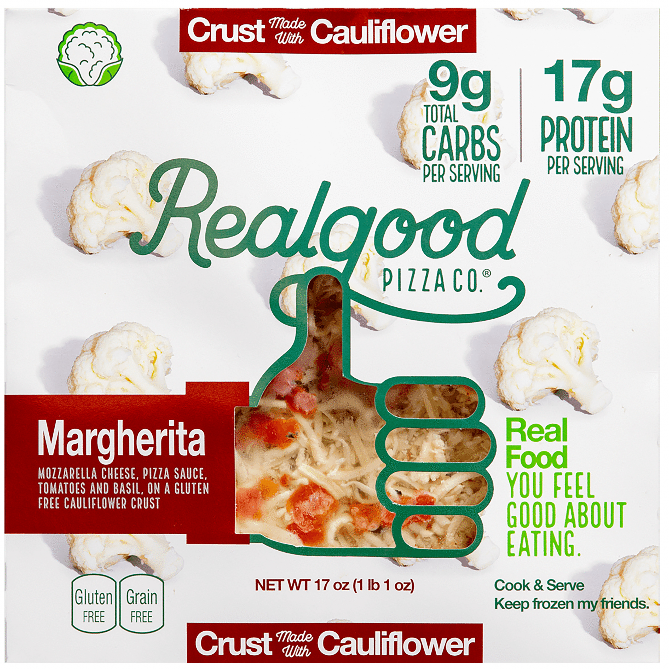 Cauliflower Pizza Crust Walmart
 Real Good Margherita Pizza with Cauliflower Crust 17 oz