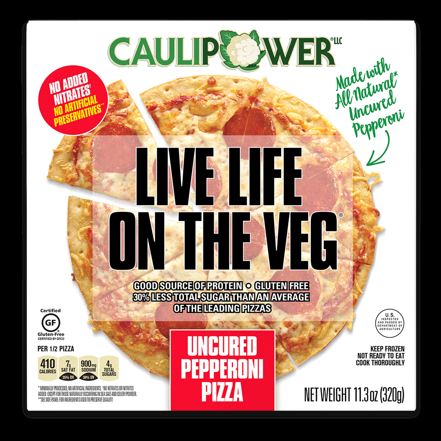 Cauliflower Pizza Crust Walmart
 CAULIPOWER Pepperoni Cauliflower Crust Pizza 11 3 oz