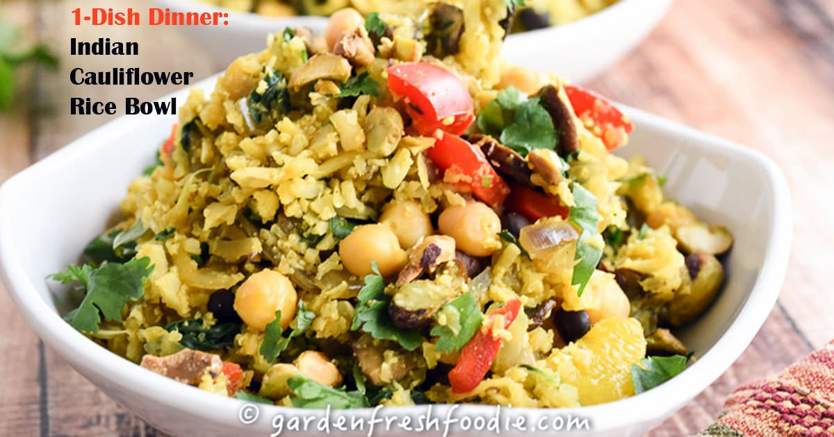 Cauliflower Rice Recipes Indian
 Plant Based Recipe Indian Cauliflower Rice Bowl
