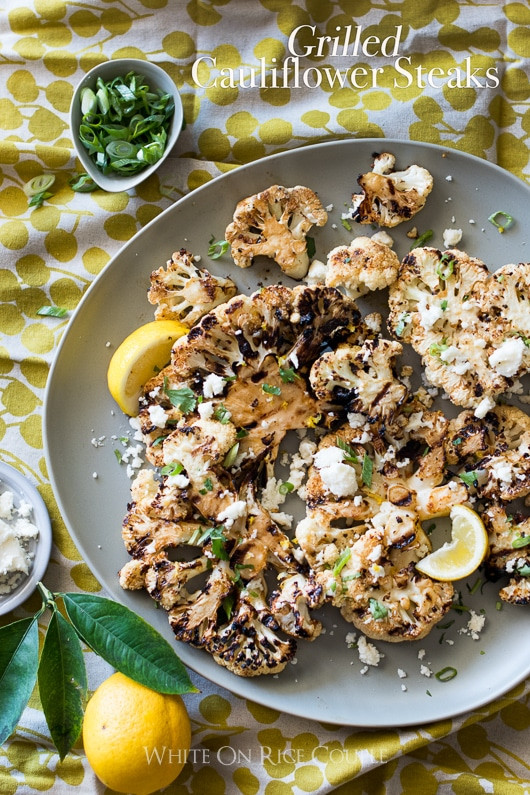 Cauliflower Steaks Grilled
 Grilled Cauliflower Steaks Recipe with Cheese and Herbs