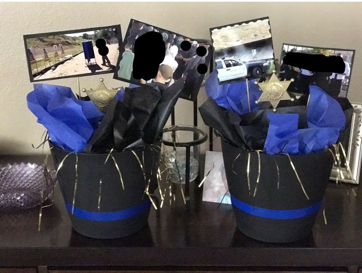 Centerpiece Ideas For Police Retirement Party
 Thin Blue Line Centerpiece in 2020